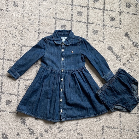 ralph lauren baby girl denim dress